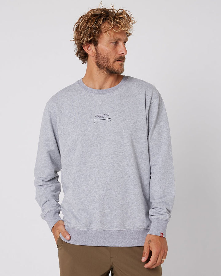 Fashion FOLLOW Couch Crew grey heather