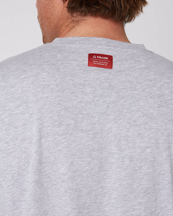 Fashion FOLLOW Logo Tee grey heather