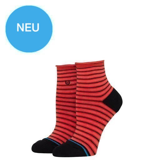 Fashion Stance Red Fade Quarter Socken